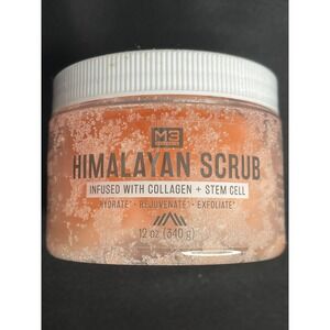 ME Naturals Himalayan Scrub Infused wCollagen Stem Cell Hydrate Rejuvenate 12 oz